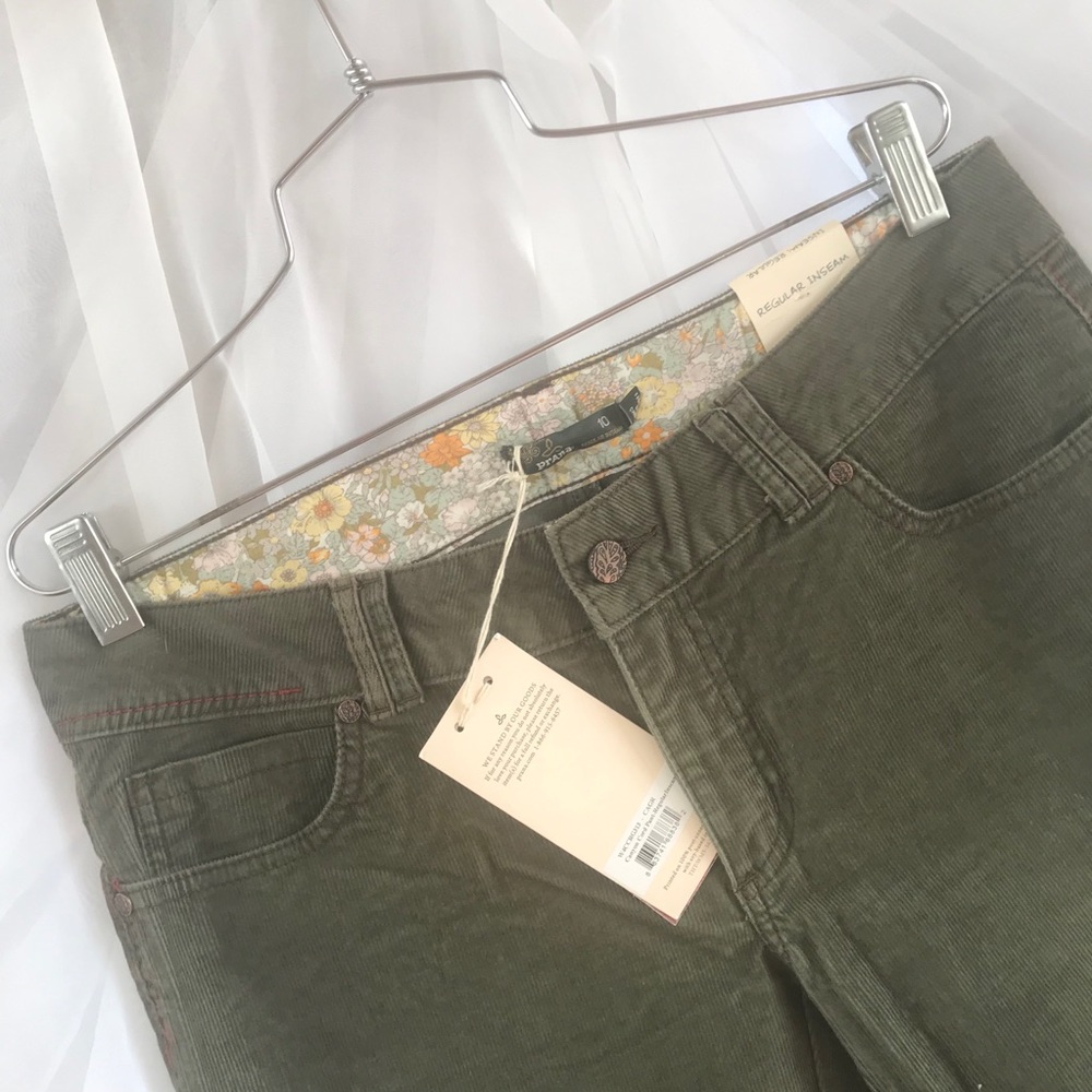 Prana Low Rise Canyon Corduroy Pant, Evergreen 10
